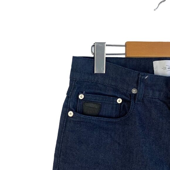 April 77 Men's Joey Slim New Overdrive Sabbath Raw Dark Wash Indigo Jeans US 29 - Picture 9 of 16